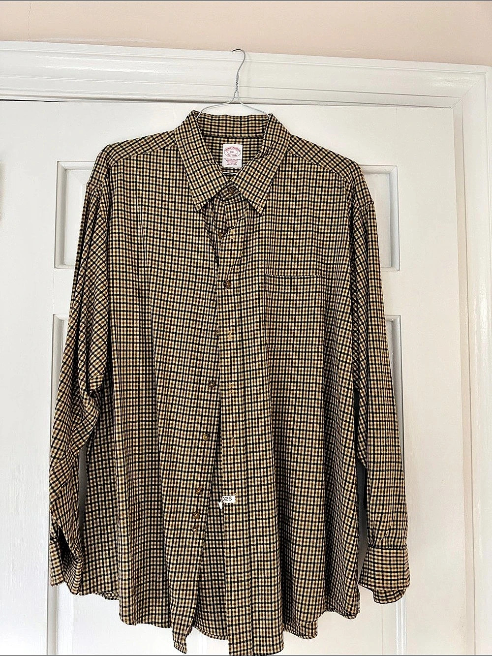 Brooks Brothers Brooksflannel Plaid Button-Down Shirt Cotton Shirt XXL